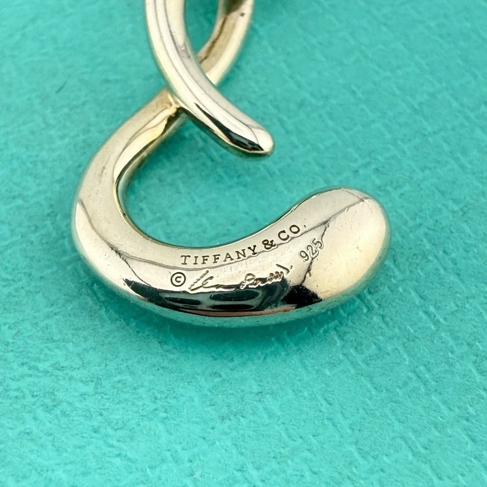 RARE Tiffany & Co. Elsa Peretti Initial S Keychain Sterling Silver